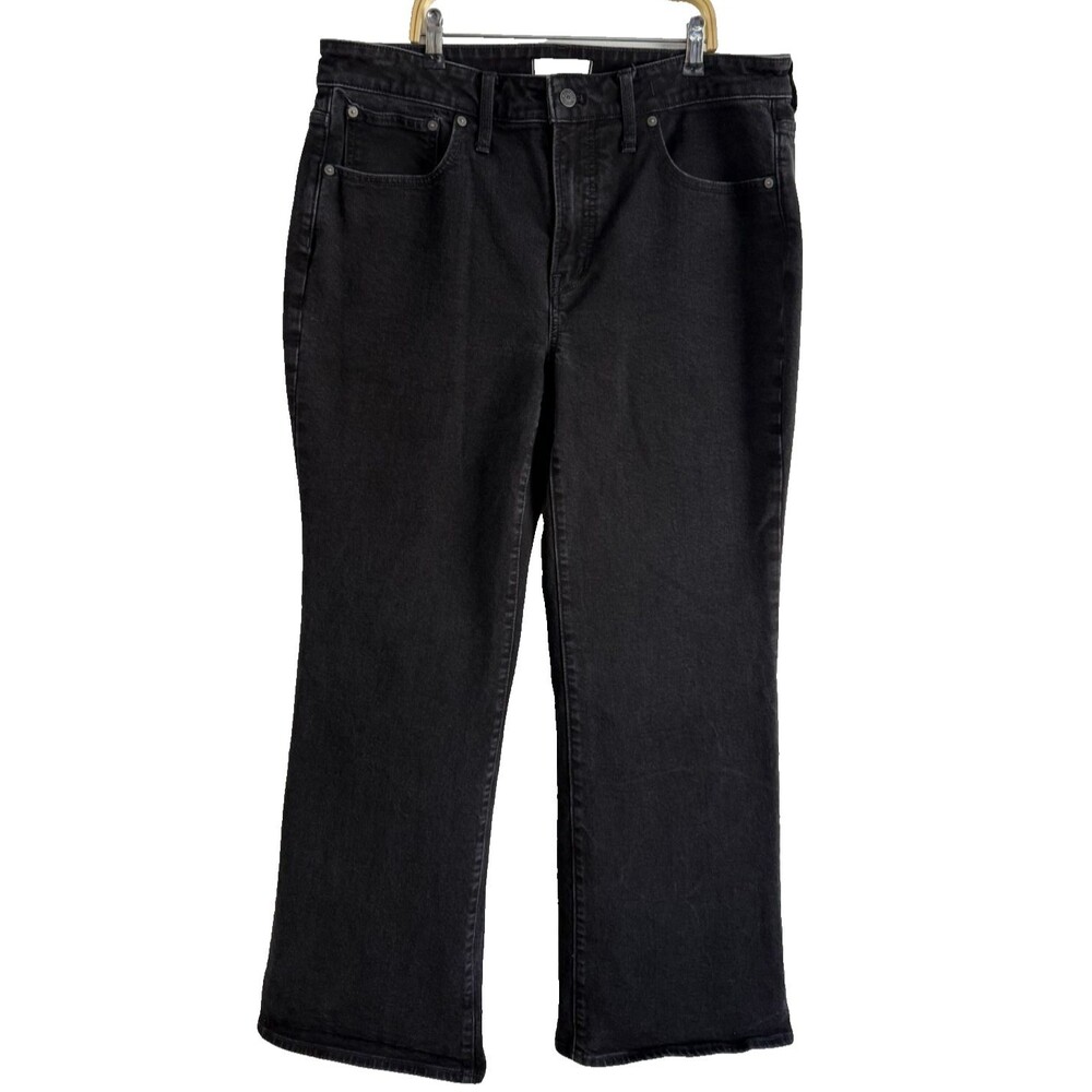 Madewell The Perfect Vintage Flare Jeans Size 14 W Black Medium Wash Denim
